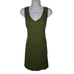 Olive Green Linen Dress